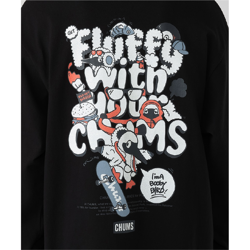 FLUFFY POCKET BRUSHED L_S T-SHIRT  (OVERSIZED)
